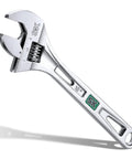 10 Inch Adjustable Wrench With 1-7/16 Inch Jaw Opening Chrome Vanadium Steel Rust Resistant Heat Treated Finish SAE And Metric Scales Durable Cr-V Construction Ideal For Mechanics And DIYers