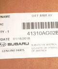 Subaru Genuine Oem Differential Mount Bracket Assembly Heavy Duty Drivetrain Component Straight Swap Bulletproof Replacement For Legacy Outback No Fuss Job product label showing part details and authenticity.