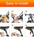 Step-by-step installation of 2 Pack Bike Front And Rear Reflectors Kit For Mountain Bikes, Handlebar and Seat Post Reflectors