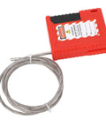 Heavy Duty Lockout Cable Lock For Electrical Gear, Adjustable 1 Meter, Quick Thread Setup, Industrial Safety Padlock System For Lockout Tagout