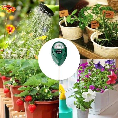 Soil Moisture Meter For Plants, Easy Plant Water Meter And Hygrometer, No Battery Needed, Indoor Outdoor Moisture Sensor