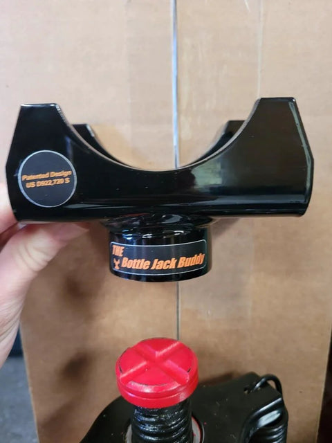Three Inch Axle Saddle For Bottle Jacks Built Tough Safe No Nonsense Lifting Aid Compact Steel Design shown above jack
