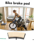 Woman using stationary bike with Universal Indoor Bike Brake Pads For Stationary Cycles in a home setting
