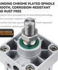 Close-up of Aluminum Alloy Pneumatic Air Cylinder 2 Inch Bore 4 Inch Stroke Double Acting with Screwed Piston Rod Beefy Thrust SC50X100