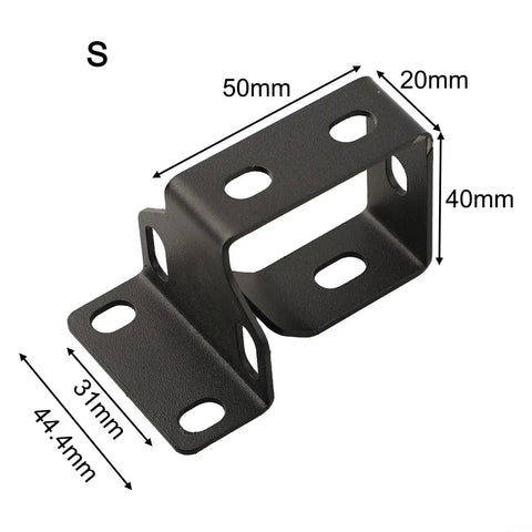 Premium Cold-Rolled Steel Heavy-Duty Wire Basket for Server Racks, black cable management bracket, 50mm x 20mm x 40mm.