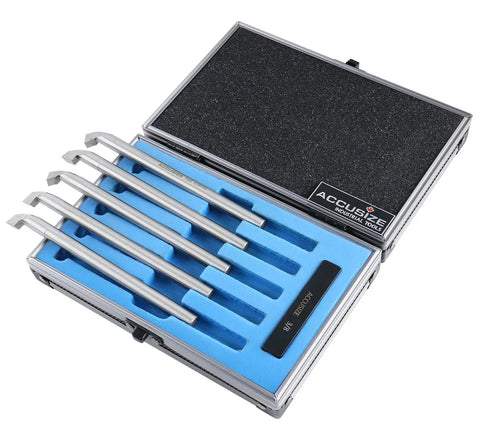 3/8 Inch Shank HSS Internal Threading And Boring Tool Set, 6 Pc Pro Grade Lathe Tools For Metalworking, Built Tough For Steel, Brass, Aluminum, Plastic, And Wood, Includes Left Hand 60 Degree Lathe Tools
