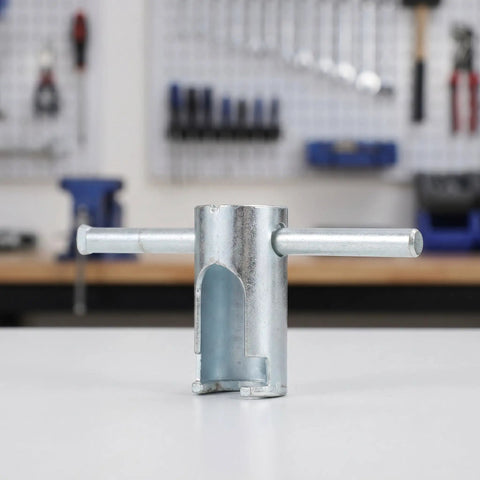 Top Shelf Heavy Duty Steel Fire Sprinkler Wrench For Recessed Heads Built To Last, showing metal tool with dual handles.
