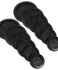 12 Piece Rubber Grommet Kit Black Round Cable Hole Covers for Cabinets Desks Walls and More Flexible Wire Grommets Cord Protectors for Home Office Workshop and DIY Projects, black rubber cable hole covers set
