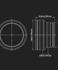 8 Inch To 4 Inch Duct Reducer Increaser Beefed Up Galvanized Steel Vent Pipe Adapter diagram with dimensions