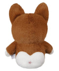 Back view of Corgi Driver Headcover Soft Plush Golf Club Cover Brown And White Totally Cute Corgi Design With Realistic Face And Paws