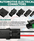 Weather Pack Connector Kit Bundle with 401 Pieces, showing buckle design for 1-to-6 pin automotive electrical wire connectors.