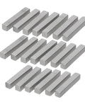 Bundle 20 Pack Stainless Steel Shaft Keys Parallel Key Stock 3X0.5cm Set Solid Flat End Pin For Drives Transmission Tools Fits Multipurpose Metal Dowel Rods Works Great For Serious Repair Jobs Super Strong Grade Built Tough Deal Guaranteed. 20 stainless steel shaft keys, 3mm x 0.5cm, grouped on white