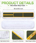 Three Pack 36 Inch Cotton Dust Mop Heads Commercial Refill Hella Thick Cotton Loop No Sweat Swapping Killer Absorbency For Warehouse And Hallway Floors Always - microfiber mop pads with zipper design, 90 cm x 11.5 cm.