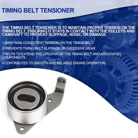 Toyota All-In-One Timing Belt Kit With Water Pump And Gaskets For 1987-2001 Camry Celica MR2 Solara RAV4 shown tensioner