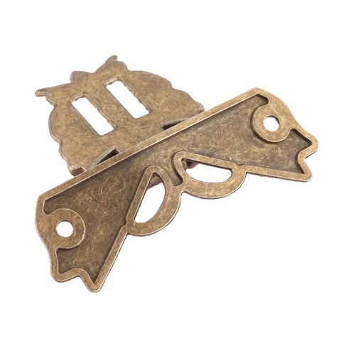 Antique Bronze Butterfly Hasp Latch 59x53mm Lock For Jewelry Box Cabinet And Vintage Furniture Hardware Durable Zinc Alloy Construction