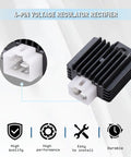 4-pin voltage regulator for Beefed Up Ignition Coil Kit With 5 Pin CDI Box Solenoid 4 Pin Relay And Voltage Regulator Spark Plug Set