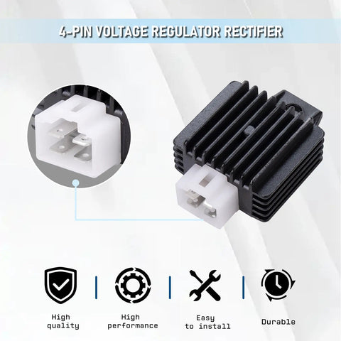4-pin voltage regulator for Beefed Up Ignition Coil Kit With 5 Pin CDI Box Solenoid 4 Pin Relay And Voltage Regulator Spark Plug Set