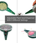 Two Pack Garden Seed Dispenser Sower Planter Dial With Five Settings For Precise Clump Free Sowing Handy Seeder Tools