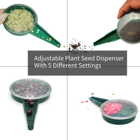 Two Pack Garden Seed Dispenser Sower Planter Dial With Five Settings For Precise Clump Free Sowing Handy Seeder Tools