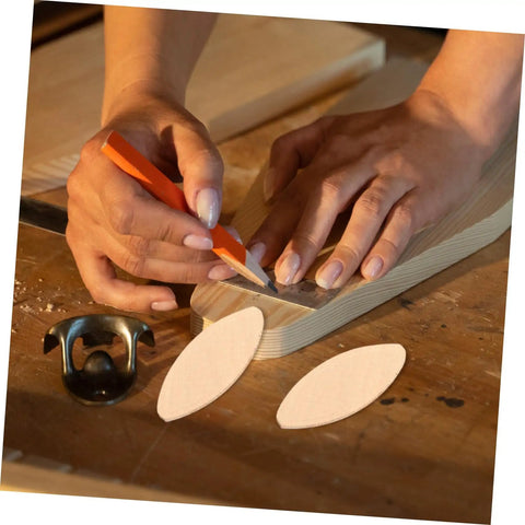 Crafting with 100 Pcs Wood Joiner Biscuits for Woodworking and Carpentry Projects Quick Strong Connections for DIY Furniture Assembly