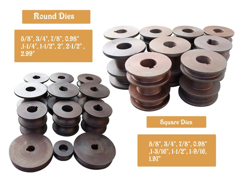 PreAsion Electric Pipe Bender Roller For Round Stainless Steel Tubing featuring round and square dies for precision bending.