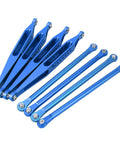 Upgrade Your RC Ride With Premium Aluminium Alloy Suspension Links For Losi 1/8 LMT 4WD, blue suspension links set.