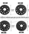 Four Nylon Spur Gears from Spur Gear Upgrade Set For 1/10 Slash Rustler Stampede Bandit 2WD RC Car 48P 76T 83T 86T 90T Durable