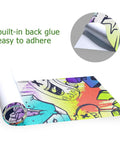 Street Art Graffiti Grip Tape For Skateboards And Longboards, Bubble Free Anti Slip Deck Sheet 33 X 9 Inches, waterproof adhesive back
