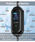 On The Go Portable EV Charger With Type 2 And GBT Plugs Delivers 3.6KW Quick Charge features multilayer protection display.