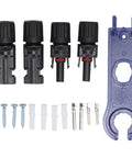 Components of 32A 500V PV DC Disconnect Switch MCB 2P Solar Breaker With IP65 Waterproof Distribution Box For Panel Cable And Connector