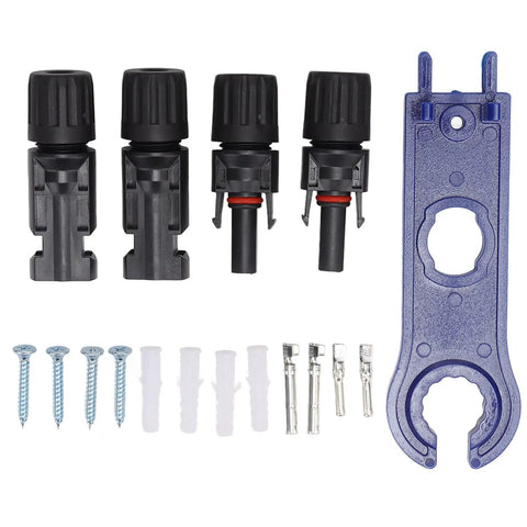 Components of 32A 500V PV DC Disconnect Switch MCB 2P Solar Breaker With IP65 Waterproof Distribution Box For Panel Cable And Connector