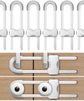 6PCS Baby Cabinet Locks With Adjustable U Shaped Design For Drawers Cabinets Gates And Furniture Doors Multifunctional Kid Safety