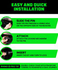 Installation steps for 2 Inch Trailer Hitch Pin With Patented Locking Receiver For Class Three And Four Hitches