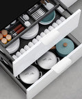 Eight Pack Finger Edge Self Stick Cabinet Drawer Pulls 80mm White Concealed Handles No Drilling Required Durable Strong Adhesive Tape
