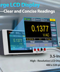 Desktop Digital Multimeter With True RMS, Data Logging, And Dual Display, SCPI Ready showing a large LCD display