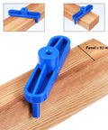 Hella Precise Center Finder Tool Set For Weekend Warriors Pro Level Center Marking Gauge and Scriber Positioner on wood panel.
