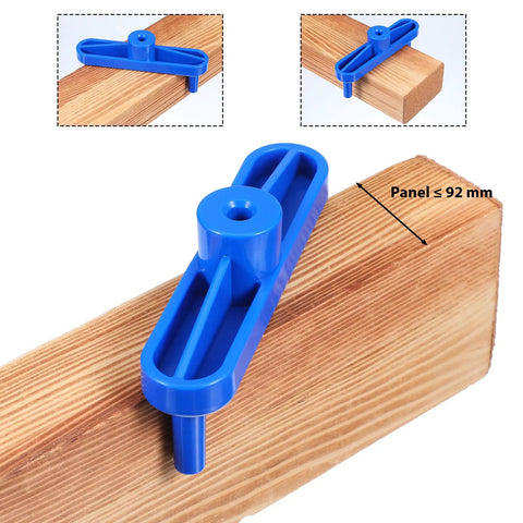 Hella Precise Center Finder Tool Set For Weekend Warriors Pro Level Center Marking Gauge and Scriber Positioner on wood panel.