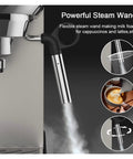 Premium 20 Bar Semi Automatic Coffee Maker With Stainless Steel Frother Wand for making milk foam for cappuccinos and lattes.