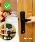 Heavy Duty Portable Door Lock For Outward Swing Doors Adjustable Stainless Steel Travel Security Device installed on door