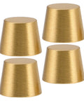 Four Pcs Brass Furniture Stabilizer Legs With Dope Modern Design And 10mm Decorative Riser Feet For Bookshelves Jewelry Boxes And Coffee Tables