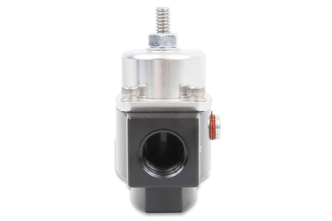 Front view of Adjustable Bypass Billet Fuel Pressure Regulator 4.5-9 PSI with 3/8 NPT Ports for Carbureted Fuel Systems