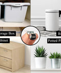 Mini Nylon Caster Wheels 0.5 Inch Low Profile Swivel Casters used on storage boxes, bins, cabinets, and potted plants.