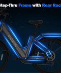 High Power 1000W Peak Electric Bike For Adults With 22 MPH Top Speed And 60 Mile Range 26 Inch Commuter E Bike step-through frame