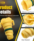 Grab This Awesome 10 Piece Oil Drain Plug Kit With Green Rubber Gaskets For Your F-150 Mustang Bronco Explorer Aviator Made From Durable PA66 Plastic To Stop Leaks And Keep Your Motor Slapin During Oil Changes., PA66 oil drain plug with green gasket, leak prevention