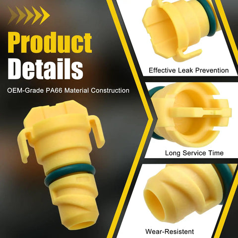 Grab This Awesome 10 Piece Oil Drain Plug Kit With Green Rubber Gaskets For Your F-150 Mustang Bronco Explorer Aviator Made From Durable PA66 Plastic To Stop Leaks And Keep Your Motor Slapin During Oil Changes., PA66 oil drain plug with green gasket, leak prevention