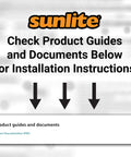 Sunlite installation instructions prompt for LED ceiling light documents.