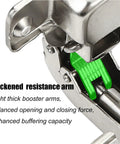 Close-up of 4 Pack Lazy Susan Cabinet Hinges 90 Degree Concealed Hydraulic For Corner Cabinets With Full Coverage And Adjustable Installation Easy Mount DTC 90 Degree Hinge JinBoCheng, showing thick resistance arm.