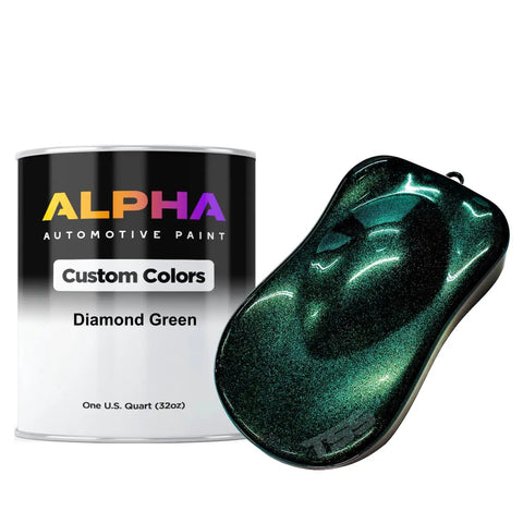 Bold Emerald Green Automotive Basecoat Midcoat Gallon Ready To Spray Heavy Duty Paint With Included Reducer For Knockout Shine And Quick Garage Paint Jobs with sample
