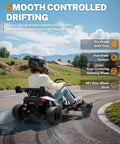 Licensed McLaren 48V Go Kart For Ages 14 And Up Dual 750W Brushless Motors Up To 15 MPH Pro Grade Drift Tires on a track