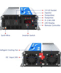 1600 Watt Power Inverter Modified Wave Workhorse DC 12 Volt To AC 120 Volt With Remote Control And Led Display And Usb Charging Port for RVs and trucks